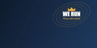 We Run Minnesota logo graphic with a crown and @werunMinnesota